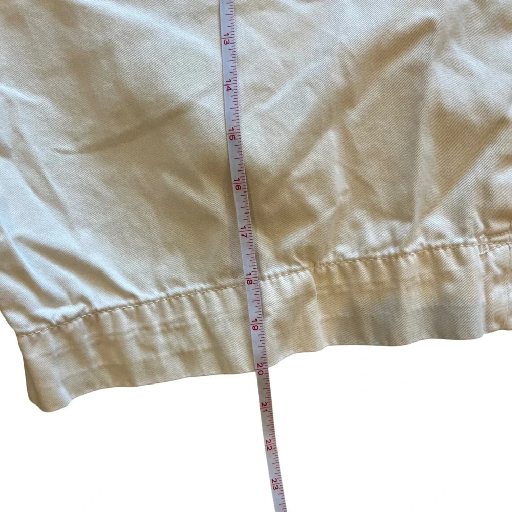 Polo Ralph Lauren Mens Chino Shorts Size 35 Cream Off White Cotton Drawstring 36